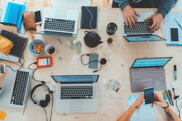 Busy office with multiple phone lines