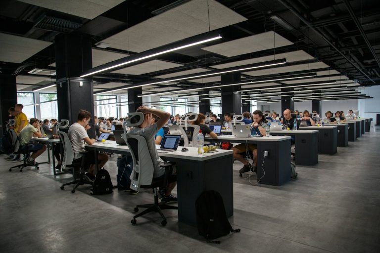 Open plan business workspace