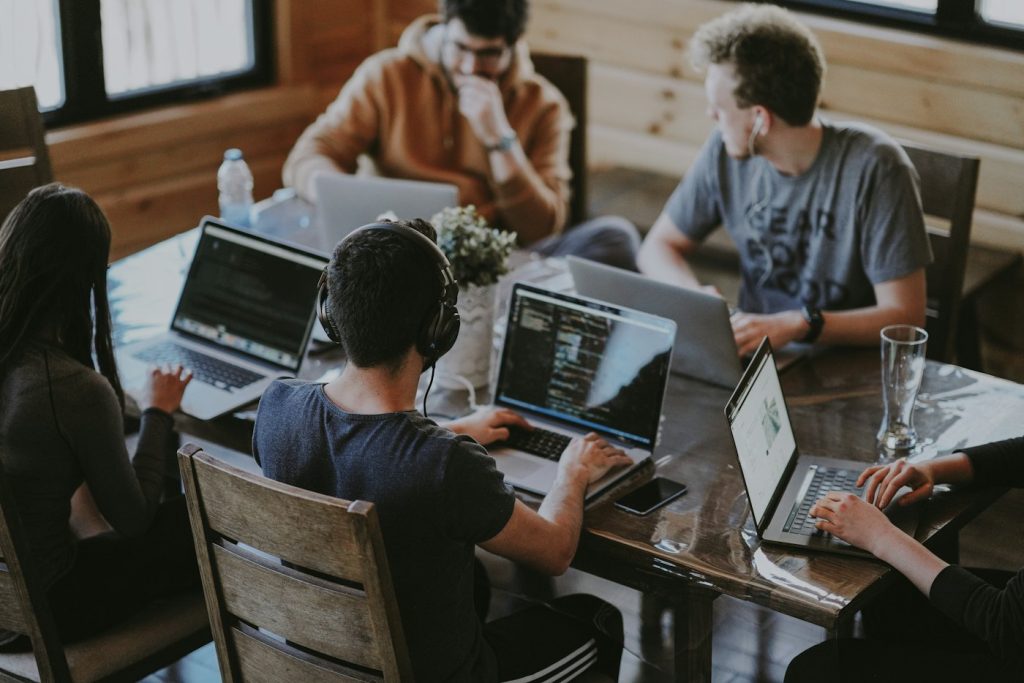 Australian telecommunications team working together